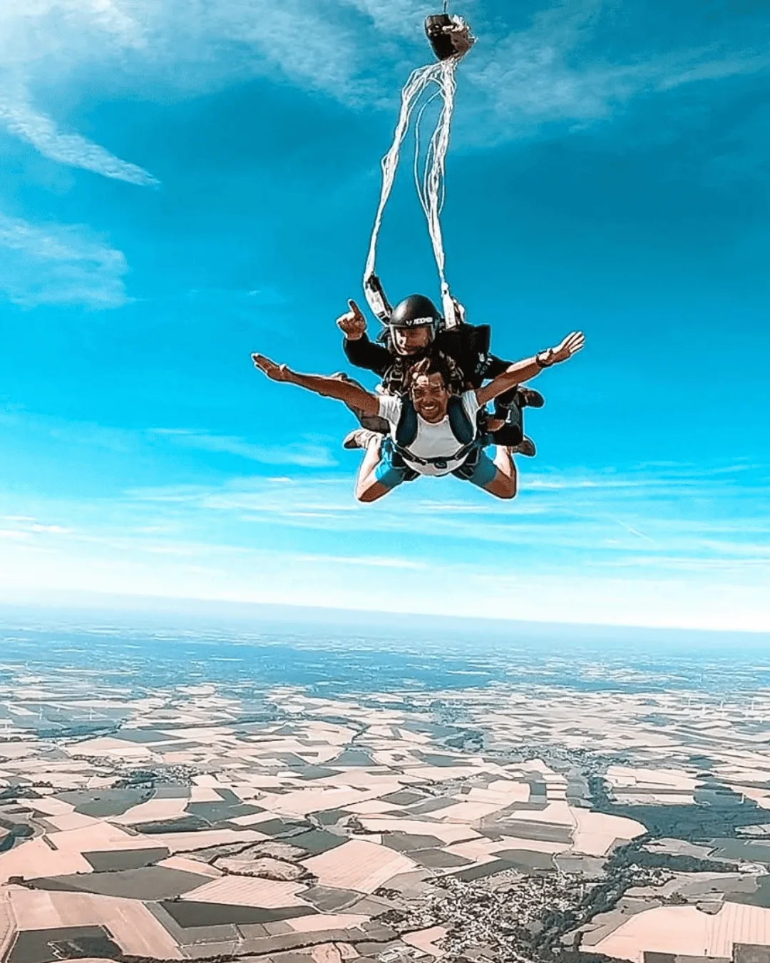 Ouverture du parachute tandem